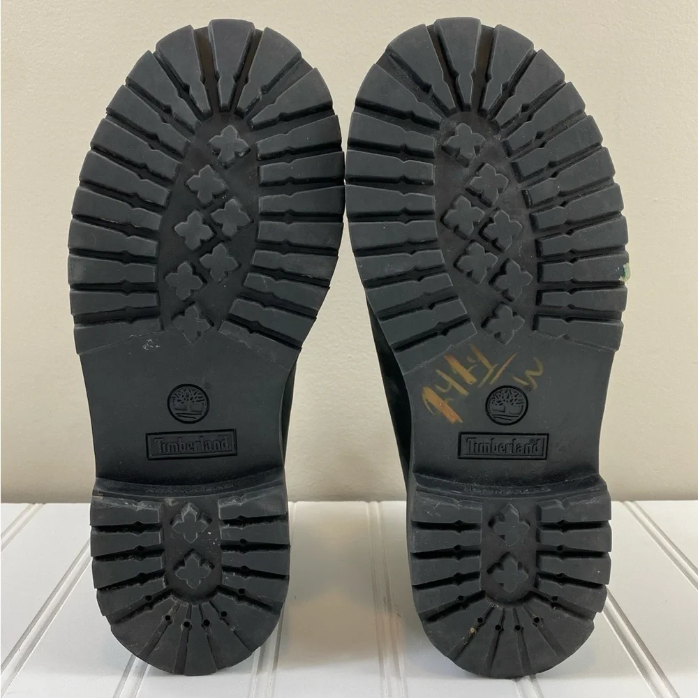 Timberland Boys Black Premium Water‎ Resistant Leather Suede Boots Sz 3